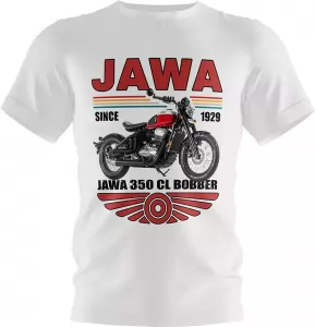 Pánské tričko Jawa 350 CL Bobber bílé