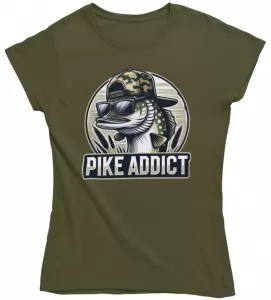 Dámské rybářské tričko Pike Addict military