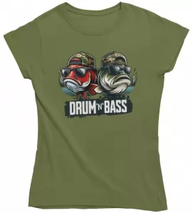 Dámské rybářské tričko Drum n Bass khaki