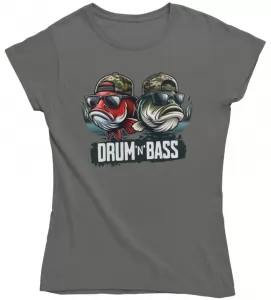 Dámské rybářské tričko Drum n Bass šedé