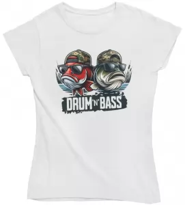 Dámské rybářské tričko Drum n Bass bílé