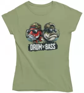 Dámské rybářské tričko Drum n Bass světlá khaki