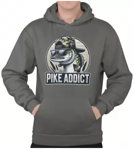 Pánská rybářská mikina Pike Addict šedá