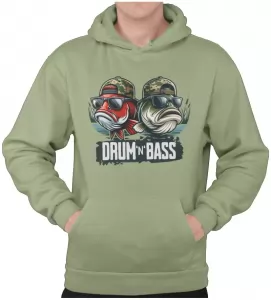 Pánská rybářská mikina Drum n Bass khaki