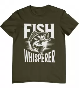 Rybářské tričko Fish Whisperer khaki