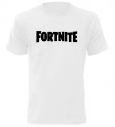 Herní tričko s nápisem Fortnite bílé