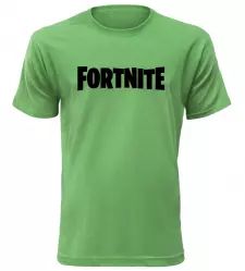 Herní tričko s nápisem Fortnite zelené