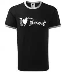 Pánské tričko I love Parkour černé