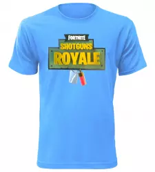 Herní tričko Fortnite Shotguns Royale azurové