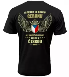 Pánské tričko zrození legendy v Červnu černé