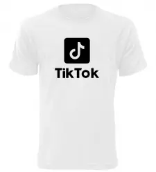 Pánské tričko s motivem Tik Tok bílé