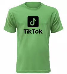 Pánské tričko s motivem Tik Tok zelené