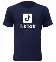 Pánské tričko s motivem Tik Tok navy