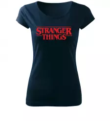 Dámské tričko Stranger Things navy