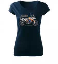 Dámské tričko s motorkou KTM 790 Adventure R navy