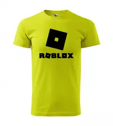 Pánské a dětské herní tričko Roblox limetkové