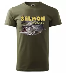 Rybářské tričko Salmon hunter military