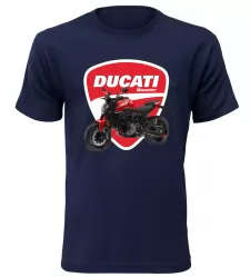 Pánské tričko s motorkou Ducati Monster navy