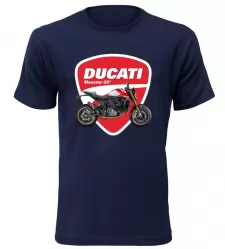 Pánské tričko s motorkou Ducati Monster 30° navy