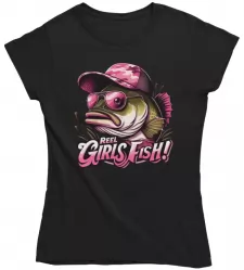 Dámské rybářské tričko Reel Girls Fish černé