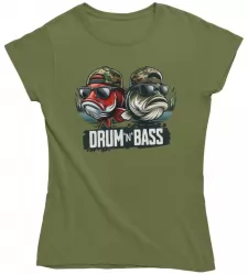 Dámské rybářské tričko Drum n Bass khaki