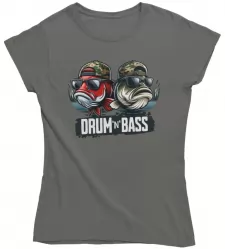 Dámské rybářské tričko Drum n Bass šedé