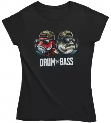 Dámské rybářské tričko Drum n Bass černé