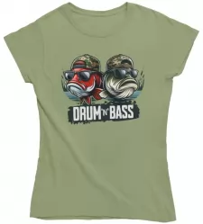 Dámské rybářské tričko Drum n Bass světlá khaki