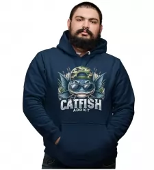 Pánská rybářská mikina Catfish Addict navy 