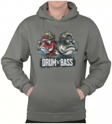 Pánská rybářská mikina Drum n Bass šedá